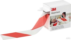 3M Absperrband 70mmx100m, rot-w 596615 (Rolle 100m) (1 Pack)