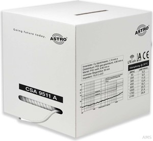 Astro CSA9511AR250 Koaxkabel 1,13/4,8 - 2150Mhz-29,7dB (250 Meter)