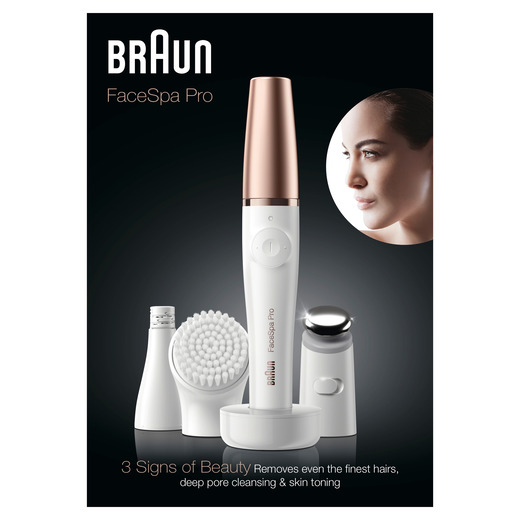 BRAUN Epilierer/Peeling Gesichtsreinigung FaceSpa Pro 911 (5 Stück)