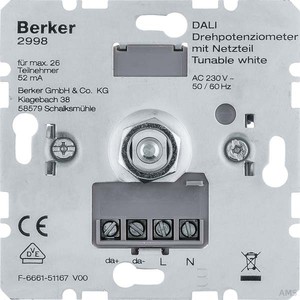 Berker 2998 DALI Drehpotenziometer mit Netzteil