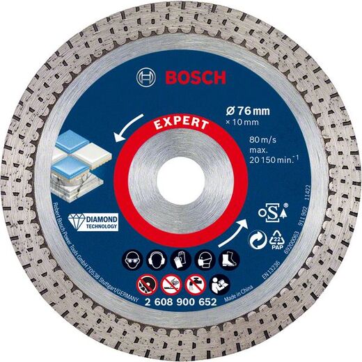 Bosch Diamanttrennscheibe EXPERT HardCeramic Diamant 76x1,9x10 mm