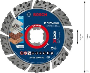 Bosch Trennscheibe EXPERT X-LOCK 125 x 22,23 x 2,4 x 12 mm