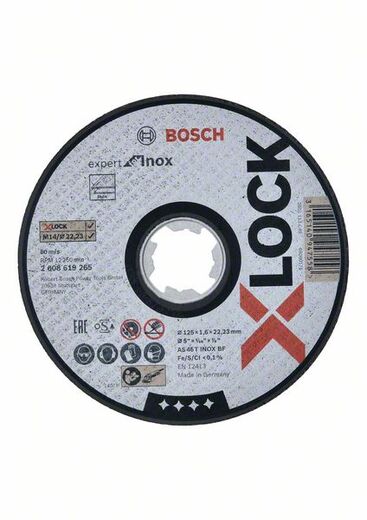 Bosch Trennscheibe X-LOCK 125X1 6mm Ef. INOX ger.
