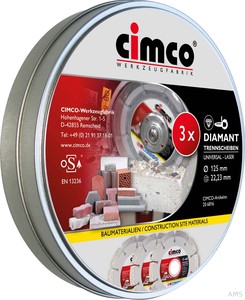 Cimco Diamant-Trennscheiben 3x 125mm 206816 (VE3) (1 Pack)