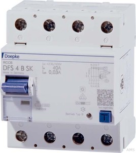 Doepke DFS4 040-4/0,03-B SK FI-Schalter allstromsensitiv