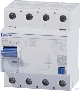 Doepke DFS4 063-4/0,30-BSK 063-4/0,30A FI-Schalter allstromsensitiv
