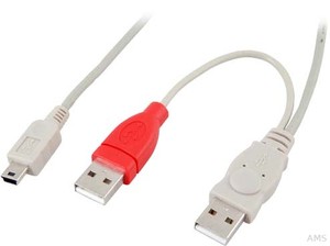 EFB-Elektronik USB2.0 Y-Kabel 1,0m USB B MINI/2xUSB A K5303.1