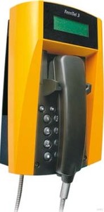 FHF Funke+Huster Telefon m.Display Panzerschnur sw/rt FernTel 3 #11233022