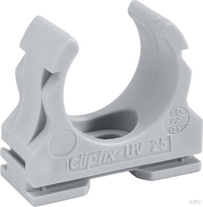 Fränkische CLIPFIX-UV 25 GRAU Kunststoff-Klemmschelle