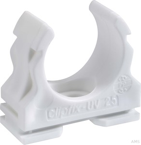 Fränkische CLIPFIX-UV 25 WEIß Kunststoff-Klemmschelle (50 Stück)