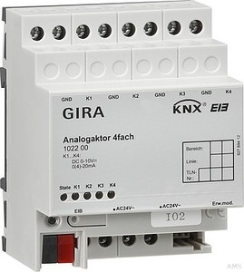 GIRA, Schalter 102200 Analogaktor 4-fach REG KNX/EIB