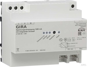 GIRA, Schalter 213800 Spannungsversorgung 1280 mA Drossel KNX REG