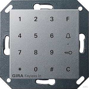 GIRA, Schalter 260526 Keyless In Codetastatur System 55 Farbe alu
