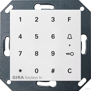 GIRA, Schalter 260527 Keyless In Codetastatur System 55 reinweiß matt