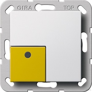 GIRA, Schalter 291003 Anwesenheitstaster gelb System 55 reinweiß