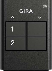 GIRA, Schalter 512200 RF Handsender 2f KNX Anthrazit