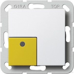 GIRA, Schalter 591003 Anwesenheitstaster gelb System 55 reinweiß