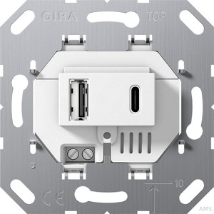 Gira 234900 USB-Spannungsvers. 2-fach Typ A/C Einsatz