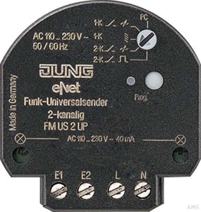 Jung FMUS2UP Funk-Universalsender 2-kanalig (90-230V)