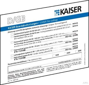 Kaiser 9473-91 Schott-Kennzeichnungsschild