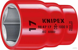 Knipex-Werk Steckschlüsseleinsatz Innenvierk. 1/2 Zoll 98 47 10