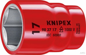 Knipex-Werk Steckschlüsseleinsatz Innenvierk. 3/8 Zoll 98 37 11
