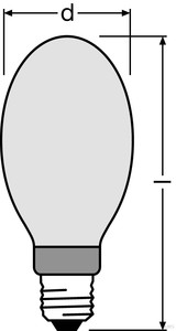Ledvance HQIE 250W/D PRO Halogenmetalldampflampe E40 250W