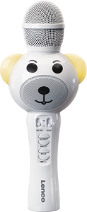 Lenco Karaoke-Kinder-Mikrofon BT,1x5W(RMS) BMC-060 White (4 Stück)