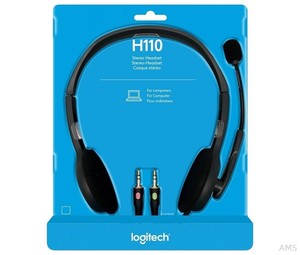 Logitech H110 Headset, 3.5mm, Stereo