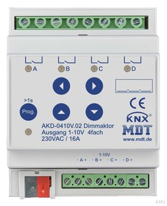 MDT techologies Dimmaktor AKD-0410V.02 4fach 4TE REG 1-10V m. RGBW