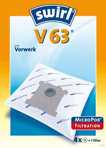 Melitta Staubbeutel für Vorwerk V 63 MicroPor (VE4) (1 Pack)