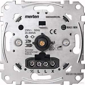 Merten MEG5139-0000 Universal-Drehdimmer-Einsatz, 20-600 W/V