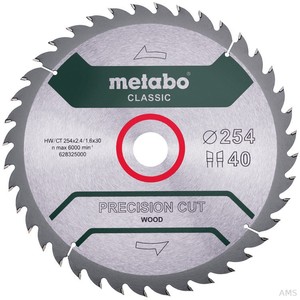 Metabo Sägeblatt 254x30mm precision cut wood 628325000 classic