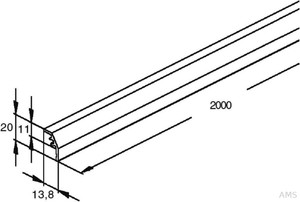 Niedax GKG 2000 N Konvektionsgitterprofil, Länge 2000 mm