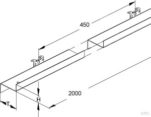 Niedax GTS 50 Stahl-Trennwand (1 Meter)