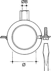 Niedax PCH-4850 E-KLIPS, Rohrschelle mit Gummieinlage