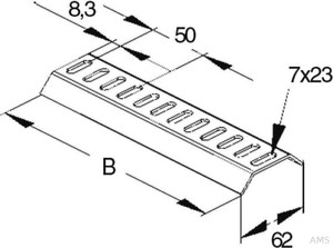 Niedax SPM 700 B Sprossen aus Trapez-Profil, Breite 700mm