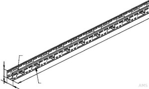 Niedax Verteilerrinne, C-förmig 50x50x3000 t=1,5 RSVX 50.050 S (3 Meter)