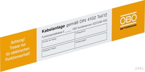 OBO Bettermann KS-E DE Kennzeichnungsschild für Funktionserhalt