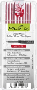 Pica Ersatzminen-Etui Uni-Set 4031 fuer Pica Dry 10x rot
