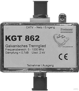 Preisner Televes KGT862 Galvanisches Trennglied 2xF-Buchse