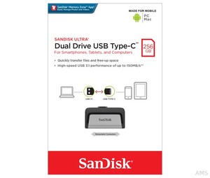 Sandisk USB 3.1 OTG Stick 256GB Sandisk,TypA-C SDDDC2-256G-G46
