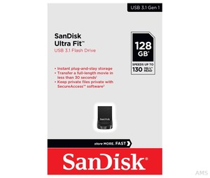 Sandisk USB 3.1 Stick 128GB, Ultra Fit
