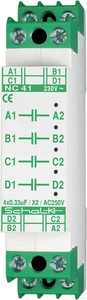 Schalk NC 41 230V AC, 4-fach, für Reiheneinbau