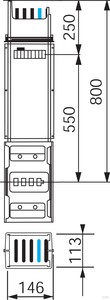 Schneider Electric Verteilerstreckenstück 0,8m, 630A, KSA630ED4081