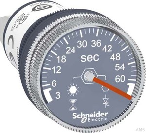 Schneider Electric XB5DTGM3 Timer/Zeitrelais für Fronteinbau 22mm 100-240V ACDC 3s bis 60s