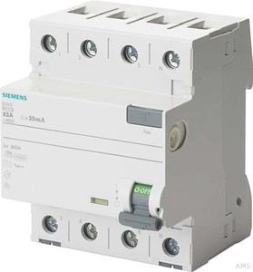 Siemens 5SV3344-6 TYP A 40A 3+N-POL 30MA 400V 4TE
