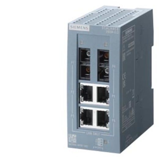 Siemens 6GK5004-2BF00-1AB2 SCALANCE XB004-2LD, unmanaged Switch, 4x RJ45, 2x Single