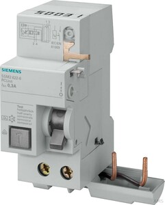 Siemens FI-Block, 2-polig Typ AC, In:16A, 10mA 5SM2121-0