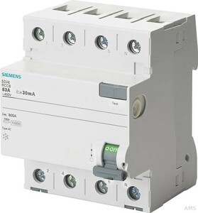 Siemens FI-Schutzschalter Typ AC, 100mA, 40A 5SV4444-0LA